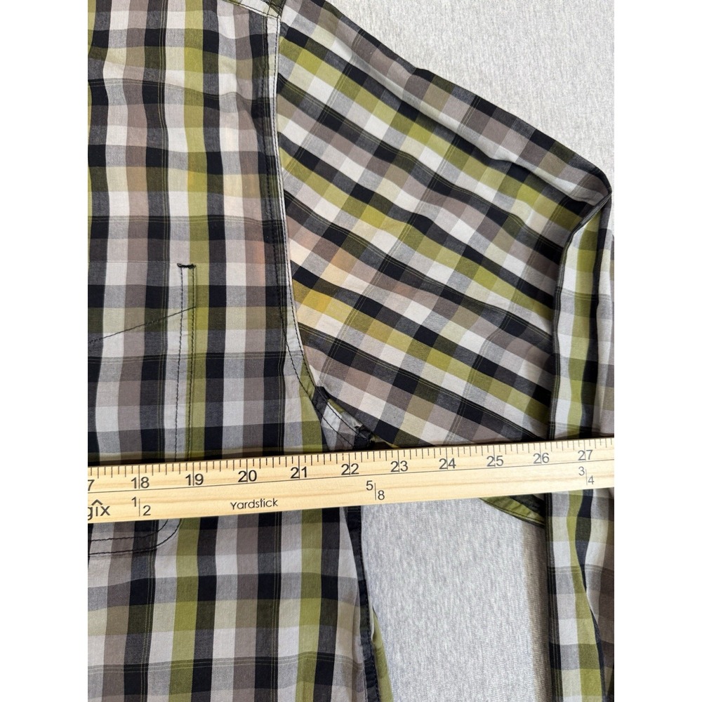 Carhartt Shirt Mens Large Black Yellow Cotton Relaxed Fit Button Long Sleeves Lg - Picture 12 of 16